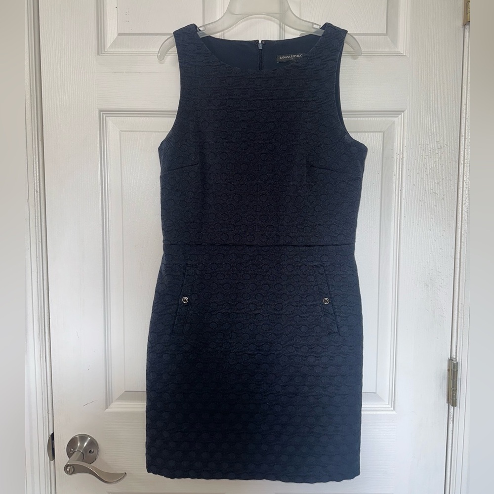 Banana Republic Textured Navy Dress